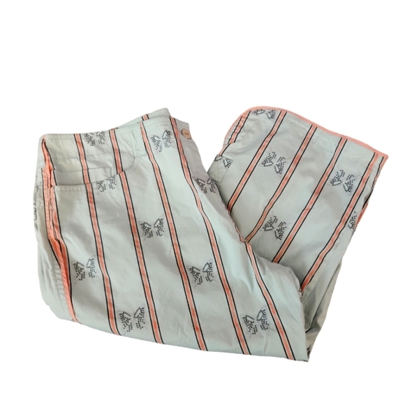 Masters Mint & Peach Cotton Capris - Picture 1 of 8